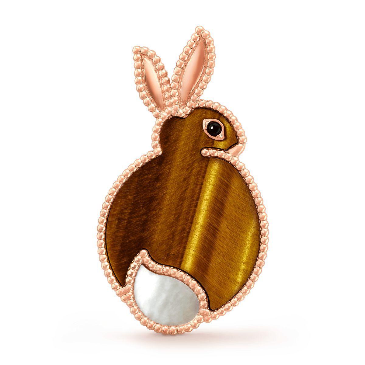 ARETES CONEJOS VAN CLEEF 1.4GR 14K